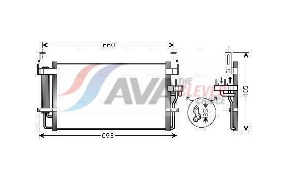 Condenser, air conditioning HY5092D Ava Quality Cooling