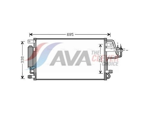 Condenser, air conditioning HY5156D Ava Quality Cooling, Image 2