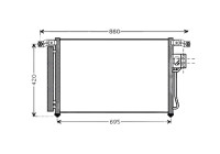Condenser, air conditioning HY5175D Ava Quality Cooling