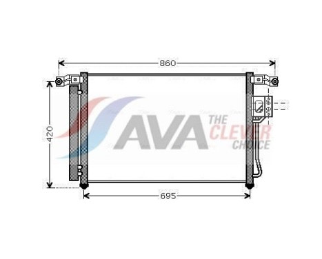 Condenser, air conditioning HY5175D Ava Quality Cooling, Image 2