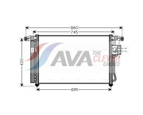 Condenser, air conditioning HY5176D Ava Quality Cooling, Image 2
