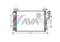 Condenser, air conditioning HY5183D Ava Quality Cooling