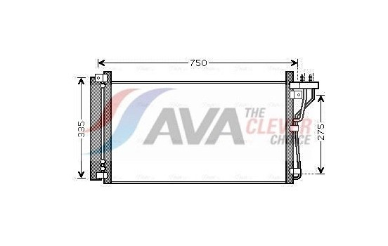 Condenser, air conditioning HY5184D Ava Quality Cooling
