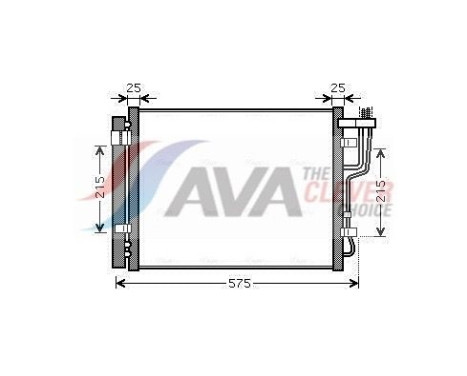 Condenser, air conditioning HY5189D Ava Quality Cooling, Image 4