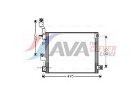 Condenser, air conditioning HY5194 Ava Quality Cooling