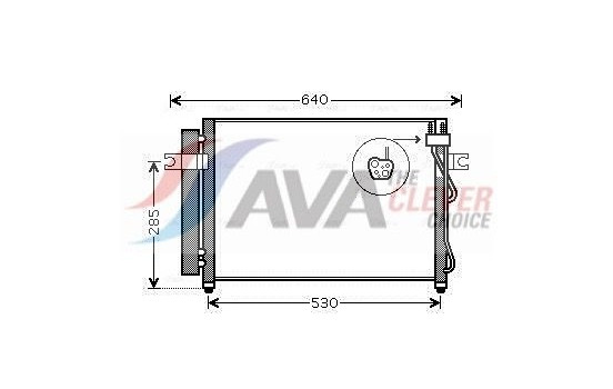 Condenser, air conditioning HY5195D Ava Quality Cooling