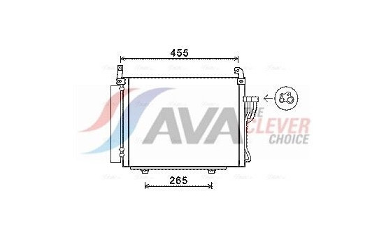 Condenser, air conditioning HY5245D Ava Quality Cooling, Image 2
