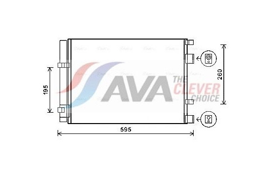 Condenser, air conditioning HY5268D Ava Quality Cooling