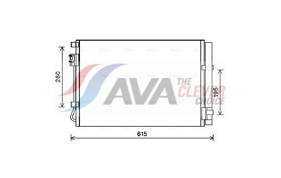 Condenser, air conditioning HY5269D Ava Quality Cooling