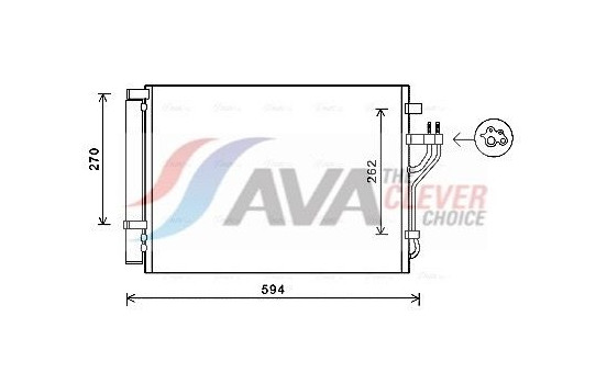 Condenser, air conditioning HY5280D Ava Quality Cooling