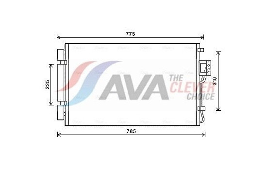 Condenser, air conditioning HY5311D Ava Quality Cooling