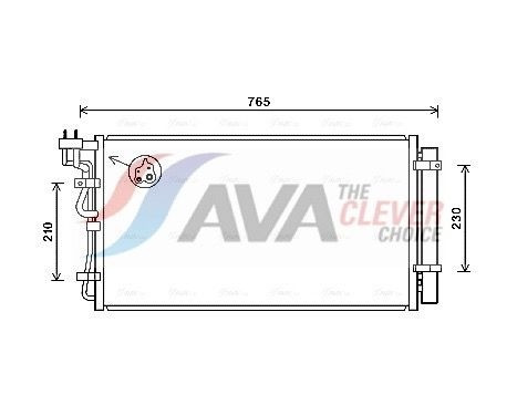 Condenser, air conditioning HY5316D Ava Quality Cooling