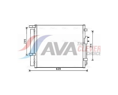 Condenser, air conditioning HY5343D Ava Quality Cooling