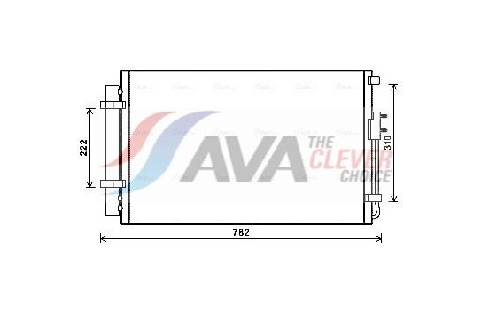 Condenser, air conditioning HY5344D Ava Quality Cooling