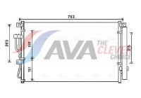 Condenser, air conditioning HY5345D Ava Quality Cooling