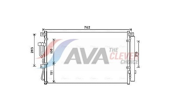Condenser, air conditioning HY5345D Ava Quality Cooling