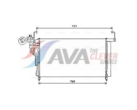 Condenser, air conditioning HY5347D Ava Quality Cooling