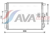 Condenser, air conditioning HY5373D Ava Quality Cooling