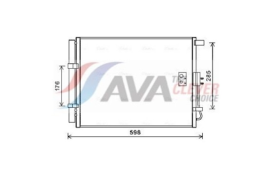 Condenser, air conditioning HY5373D Ava Quality Cooling