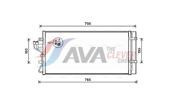 Condenser, air conditioning HY5431D Ava Quality Cooling