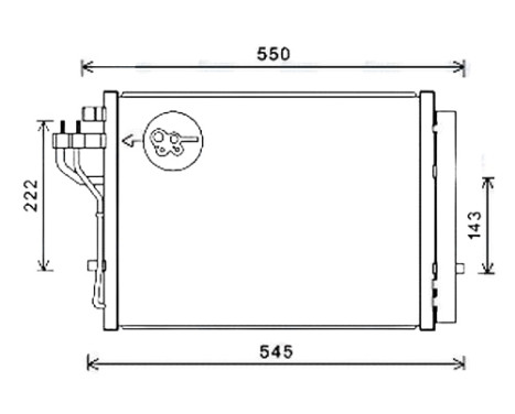 Condenser, air conditioning HY5445D Ava Quality Cooling