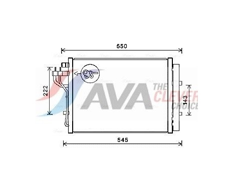 Condenser, air conditioning HY5445D Ava Quality Cooling, Image 2