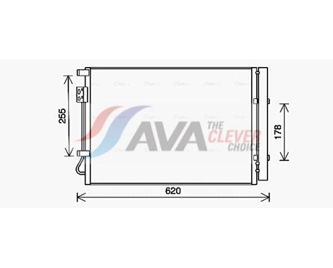 Condenser, air conditioning HY5448D Ava Quality Cooling