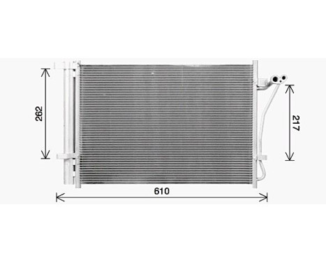 Condenser, air conditioning HY5470D Ava Quality Cooling