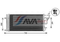 Condenser, air conditioning HY5577D Ava Quality Cooling