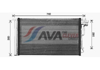 Condenser, air conditioning HY5598D Ava Quality Cooling
