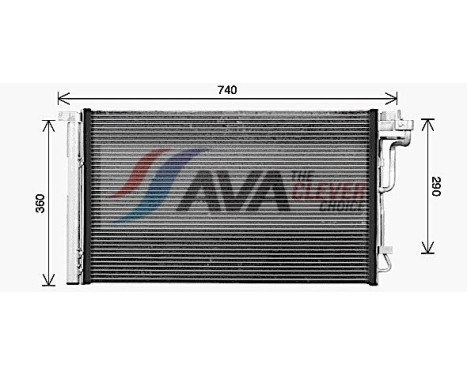 Condenser, air conditioning HY5598D Ava Quality Cooling