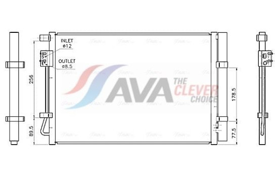 Condenser, air conditioning HY5602D Ava Quality Cooling