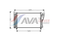 Condenser, air conditioning HYA5164D Ava Quality Cooling