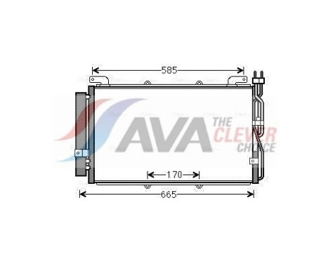 Condenser, air conditioning HYA5220D Ava Quality Cooling