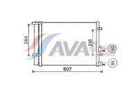 Condenser, air conditioning HYA5244D Ava Quality Cooling