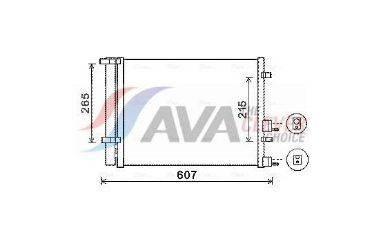 Condenser, air conditioning HYA5244D Ava Quality Cooling