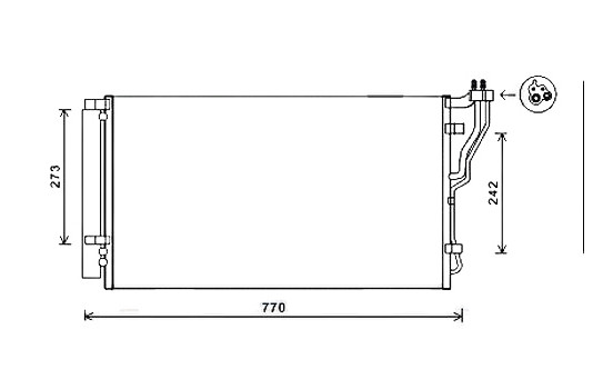 Condenser, air conditioning HYA5246D Ava Quality Cooling