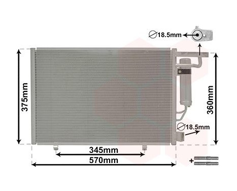 Condenser, air conditioning *** IR PLUS *** 18015707 International Radiators Plus