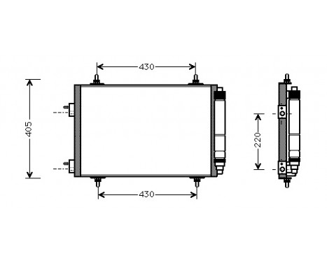 Condenser, air conditioning *** IR PLUS *** 40005209 International Radiators Plus