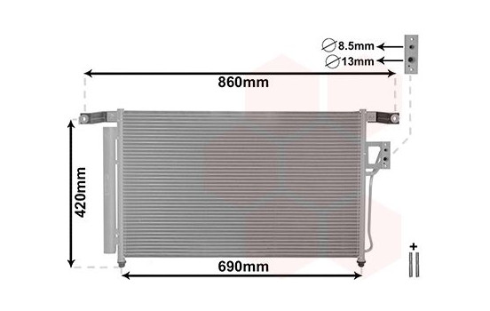 Condenser, air conditioning *** IR PLUS *** 82005175 International Radiators Plus, Image 2