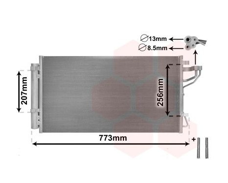 Condenser, air conditioning *** IR PLUS *** 83005255 International Radiators Plus