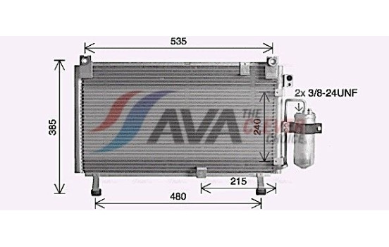 Condenser, air conditioning IS5032D Ava Quality Cooling