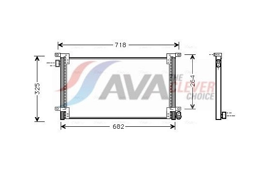 Condenser, air conditioning IVA5044 Ava Quality Cooling