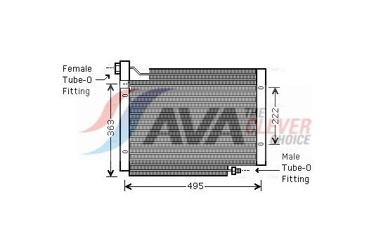 Condenser, air conditioning JE5004 Ava Quality Cooling