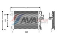 Condenser, air conditioning JE5005 Ava Quality Cooling