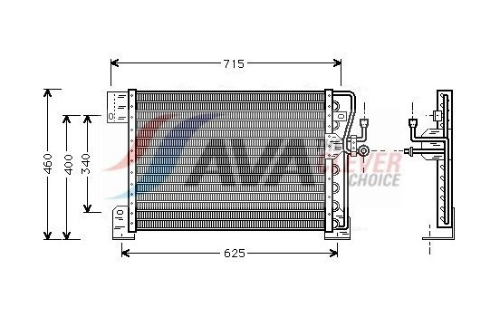 Condenser, air conditioning JE5005 Ava Quality Cooling