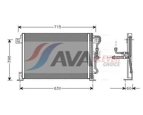 Condenser, air conditioning JE5019 Ava Quality Cooling