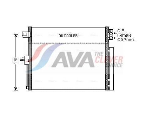 Condenser, air conditioning JE5061D Ava Quality Cooling
