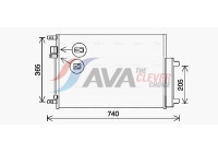 Condenser, air conditioning JE5077D Ava Quality Cooling