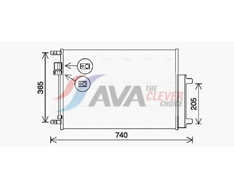 Condenser, air conditioning JE5077D Ava Quality Cooling
